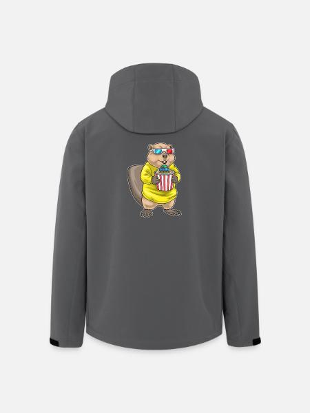 Beaver Easter Cinema - Men’s Recycled Softshell Jacket by Stanley/Stella - black