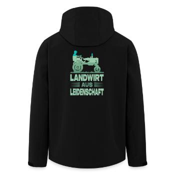 Agriculteur offre des cadeaux agricoles Tracteurs agricoles - Veste softshell homme en polyester recyclé Stanley/Stella - noir - Dos - AI Model Male 185 light (185cm)