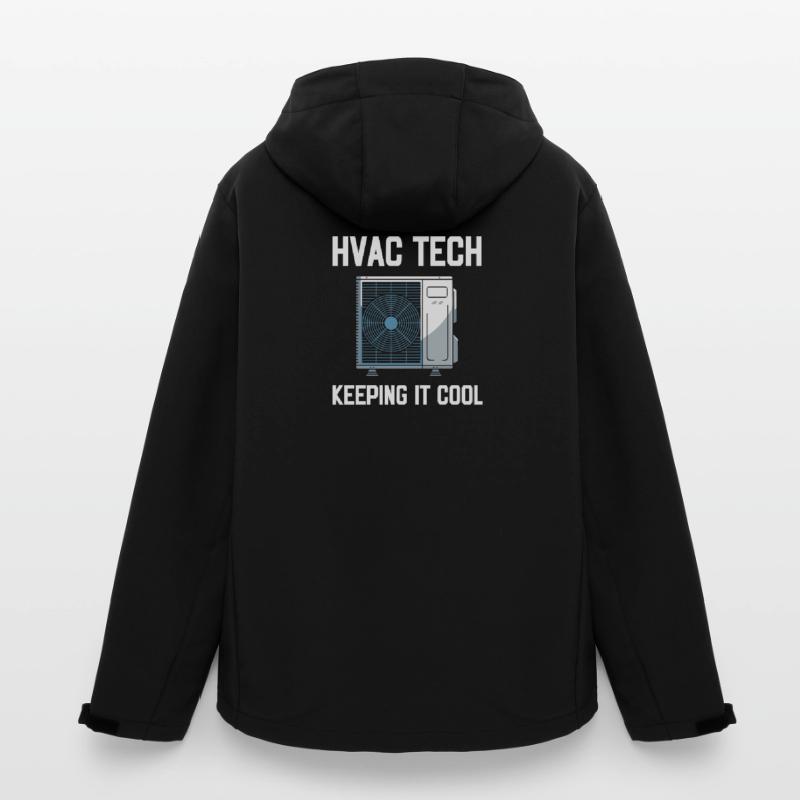 HVAC Tech Keeping It Cool Spruch Techniker Recycelte Männer Softshell-Jacke von Stanley/Stella
