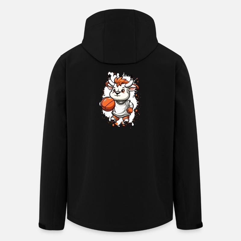 Basketball Bull Comic - Men’s Recycled Softshell Jacket by Stanley/Stella - black