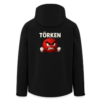 Funny Saying Törken Cartoon Funny Turkey Meme - Men’s Recycled Softshell Jacket by Stanley/Stella - black - Back - AI Model Male 185 light (185cm)