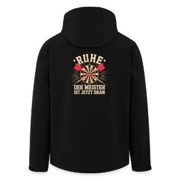 Rest The Champion's Turn Now Dartboard - Men’s Recycled Softshell Jacket by Stanley/Stella - black - Back - AI Model Male 185 light (185cm)
