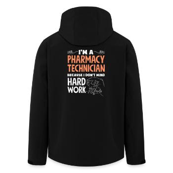 Pharmacist Pharmaceutical Technical - Men’s Recycled Softshell Jacket by Stanley/Stella - black - Back - AI Model Male 185 light (185cm)