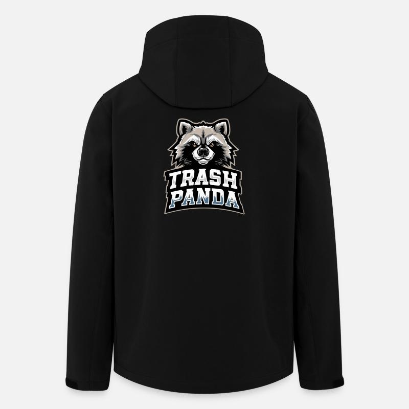 Trash Panda Waschbär Emblem - Recycelte Männer Softshell-Jacke von Stanley/Stella - Schwarz