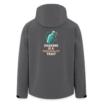 Shaker Steckt Fest Anfänger-mixologe - Recycelte Männer Softshell-Jacke von Stanley/Stella - Anthrazit - Hinten - AI Model Male 185 light (185cm)