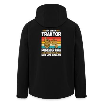 Landwirt Geschenke Landwirtschaft Traktor Bauer - Recycelte Männer Softshell-Jacke von Stanley/Stella - Schwarz - Hinten - AI Model Male 185 light (185cm)