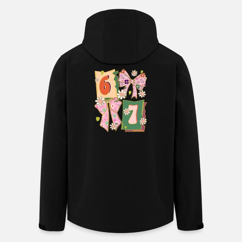 Retro 67 Pink Coquette Bow Style - Men’s Recycled Softshell Jacket by Stanley/Stella - black