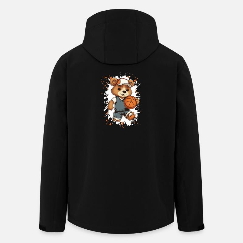 Basketball Bear in Outfit - Men’s Recycled Softshell Jacket by Stanley/Stella - black