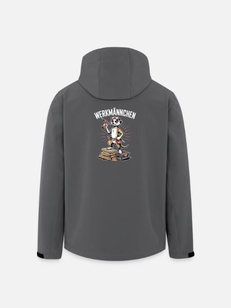Erdmännchen Echter Heimwerker Mann Handwerker - Recycelte Männer Softshell-Jacke von Stanley/Stella - Schwarz
