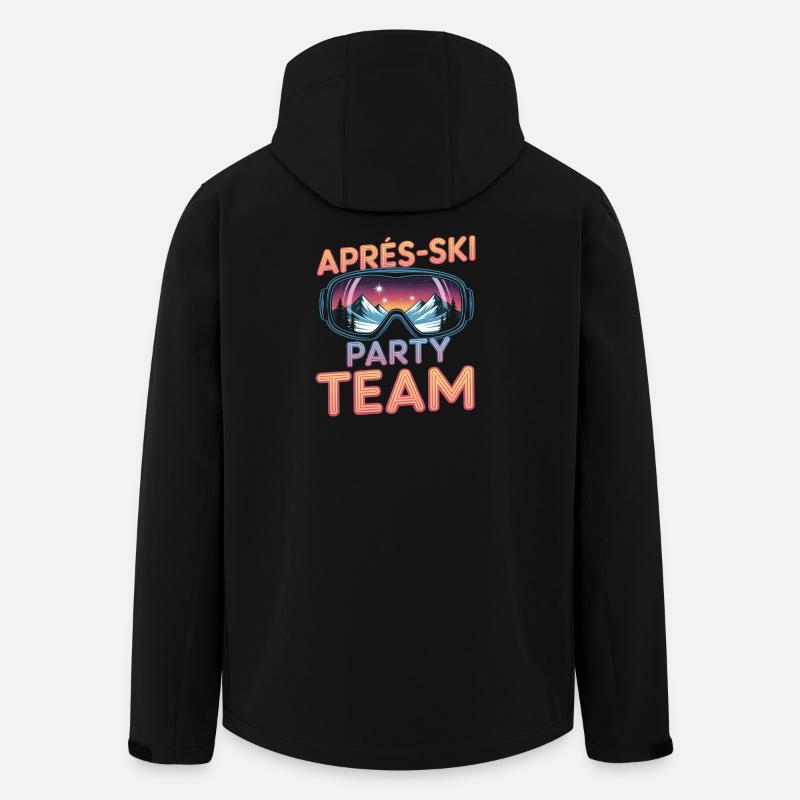 Apres Ski Party Team - Recycelte Männer Softshell-Jacke von Stanley/Stella - Schwarz