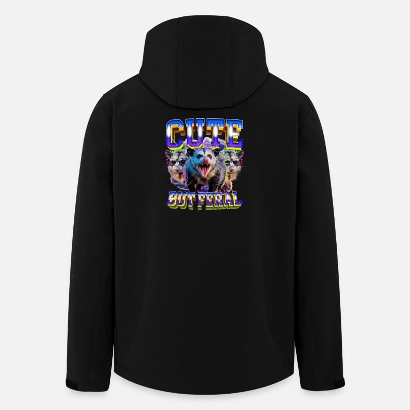 Funny Opossum - Recycelte Männer Softshell-Jacke von Stanley/Stella - Schwarz