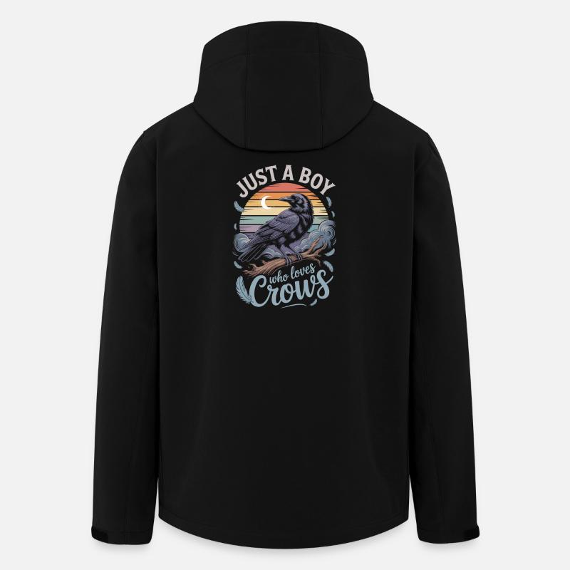 Just a Boy Who Loves Crows - Recycelte Männer Softshell-Jacke von Stanley/Stella - Schwarz