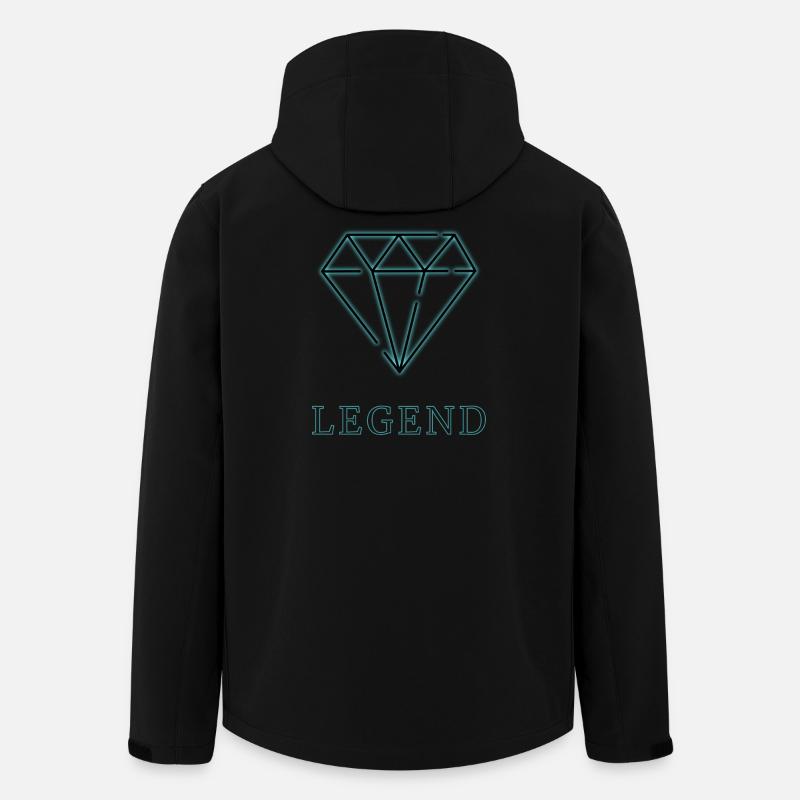 LÉGENDE – Conception en diamant - Veste softshell homme en polyester recyclé Stanley/Stella - noir