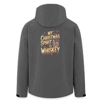 Mein Weihnachtsgeist ist Whiskey - Recycelte Männer Softshell-Jacke von Stanley/Stella - Schwarz - Hinten - AI Model Male 185 light (185cm)