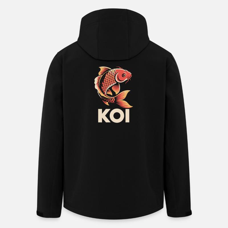 Koi-Karpfenfisch - Recycelte Männer Softshell-Jacke von Stanley/Stella - Schwarz