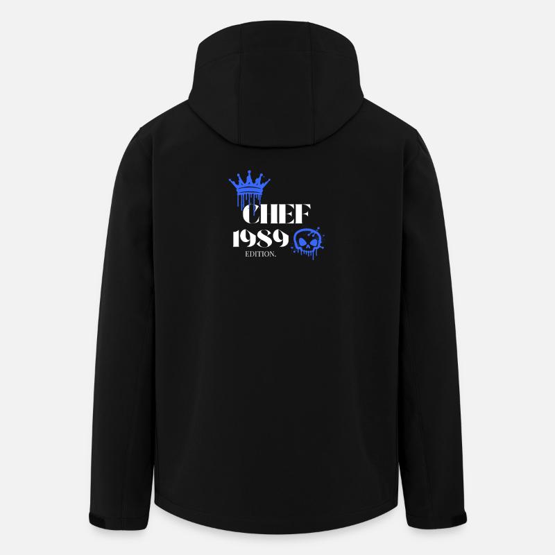 Édition Chef 1989 36 anniversaire Déclaration - Veste softshell homme en polyester recyclé Stanley/Stella - noir