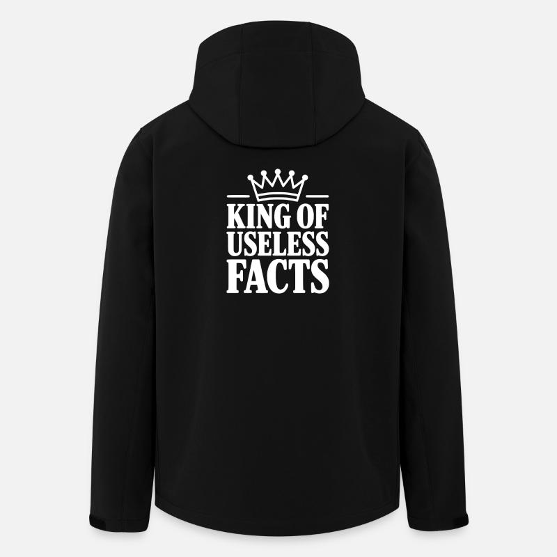 King of Useless Facts - Men’s Recycled Softshell Jacket by Stanley/Stella - black