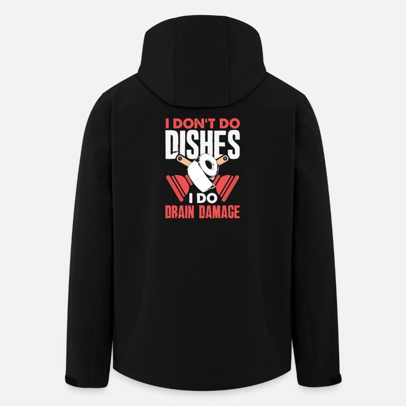 Maître du bouchon des toilettes Drôle - Veste softshell homme en polyester recyclé Stanley/Stella - noir