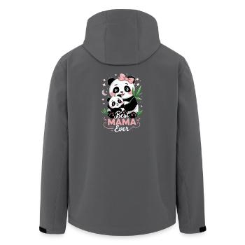  Best Mama Ever Süße Panda Mama Mit Baby Muttertag - Recycelte Männer Softshell-Jacke von Stanley/Stella - Schwarz - Hinten - AI Model Male 185 light (185cm)