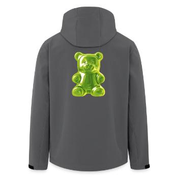 Grüner Gummibärchen - Recycelte Männer Softshell-Jacke von Stanley/Stella - Schwarz - Hinten - AI Model Male 185 light (185cm)