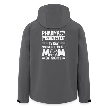Pharmacist Pharmaceutical Technical - Men’s Recycled Softshell Jacket by Stanley/Stella - black - Back - AI Model Male 185 light (185cm)
