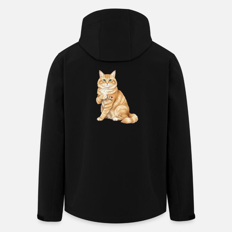 Ich Herz Dad Cat - Recycelte Männer Softshell-Jacke von Stanley/Stella - Schwarz