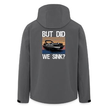 But Did We Sink Boating-Shirt Funny Pontoon Boat - Men’s Recycled Softshell Jacket by Stanley/Stella - anthracite - Back - AI Model Male 185 light (185cm)