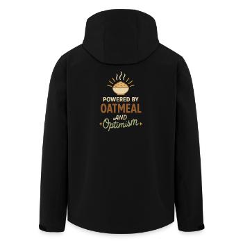 Haferbrei Frühstückskultur Overnight - Recycelte Männer Softshell-Jacke von Stanley/Stella - Schwarz - Hinten - AI Model Male 185 light (185cm)
