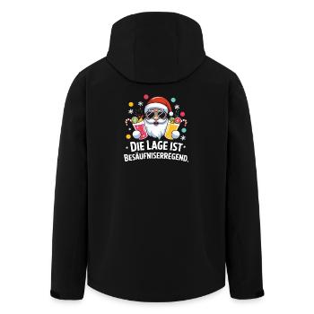  Die Lage Ist Besäufniserregend Lustiger - Recycelte Männer Softshell-Jacke von Stanley/Stella - Schwarz - Hinten - AI Model Male 185 light (185cm)