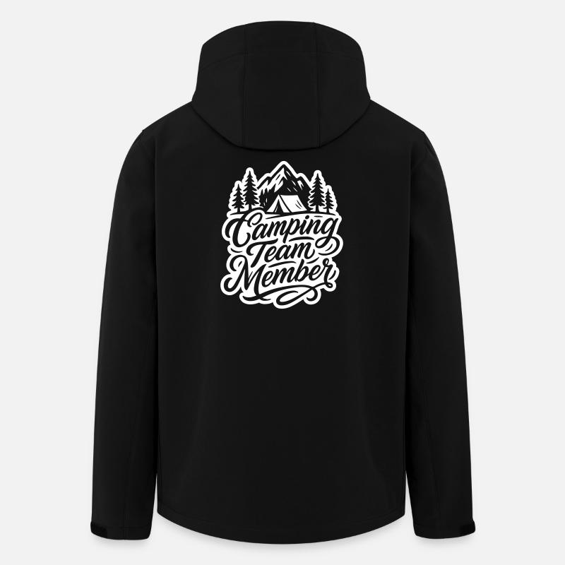 Camping Team Tent Mountains - Veste softshell homme en polyester recyclé Stanley/Stella - noir