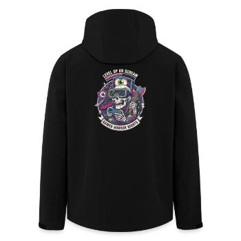 Level Up Screams Gamer Night - Men’s Recycled Softshell Jacket by Stanley/Stella - black - Back - AI Model Male 185 light (185cm)
