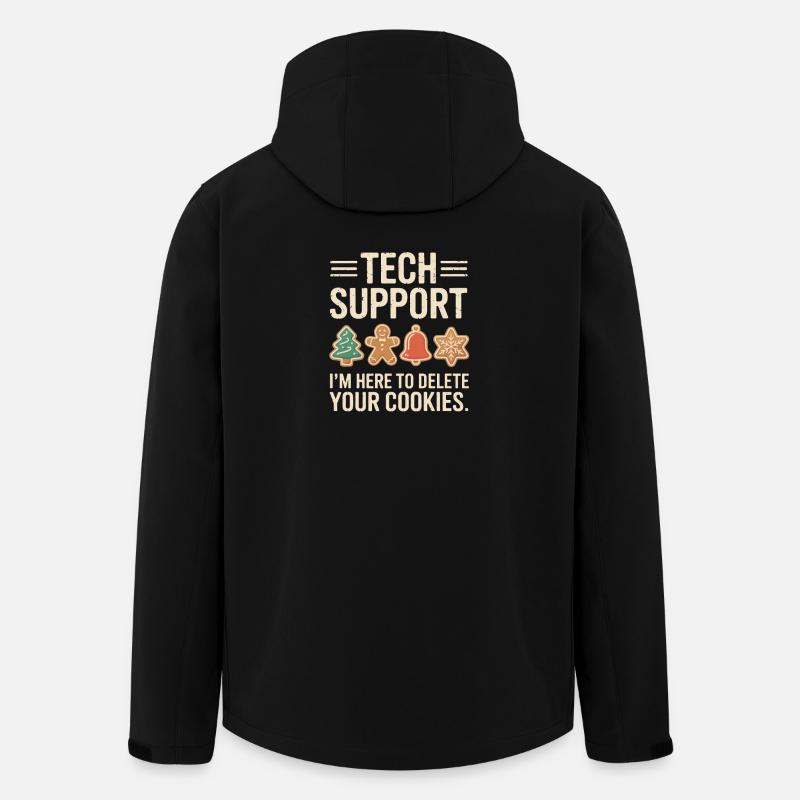 Technische Support-Cookies: Yuletide debuggen - Recycelte Männer Softshell-Jacke von Stanley/Stella - Schwarz