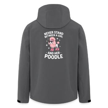 Pudel Sprüche Lustiges Pudel Geschenk - Recycelte Männer Softshell-Jacke von Stanley/Stella - Schwarz - Hinten - AI Model Male 185 light (185cm)
