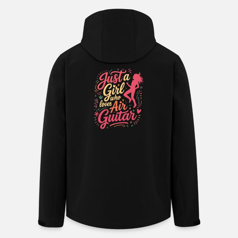 Luftgitarre Air Guitar - Recycelte Männer Softshell-Jacke von Stanley/Stella - Schwarz
