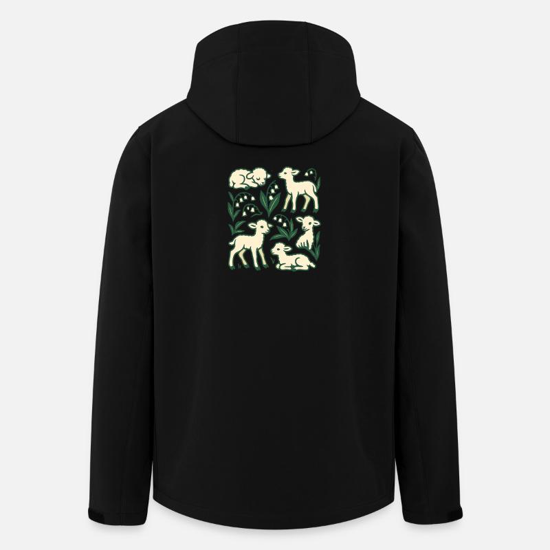 Lamb Quartet in Spring Meadow - Recycelte Männer Softshell-Jacke von Stanley/Stella - Schwarz