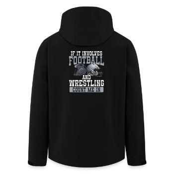 Football- und Wrestling-Mischung - Recycelte Männer Softshell-Jacke von Stanley/Stella - Schwarz - Hinten - AI Model Male 185 light (185cm)