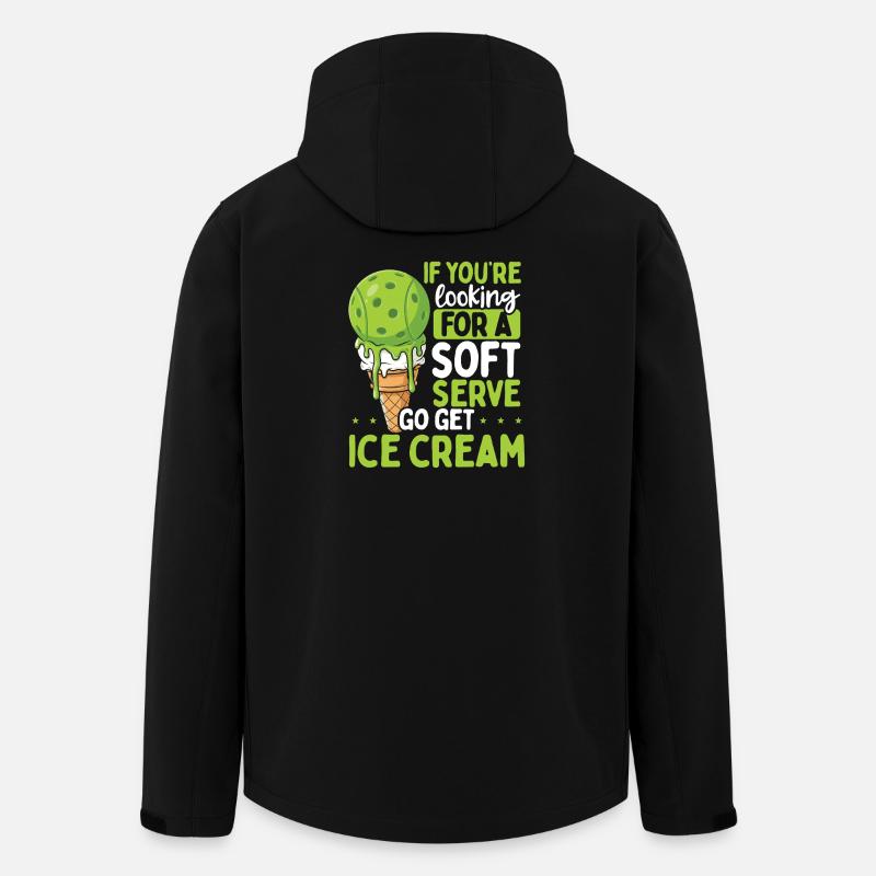 Soft Serve Icecream Pun Tee - Men’s Recycled Softshell Jacket by Stanley/Stella - black