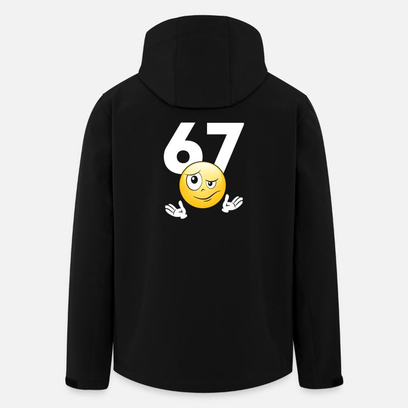 Numer 67 z emotikonem - Men’s Recycled Softshell Jacket by Stanley/Stella - black