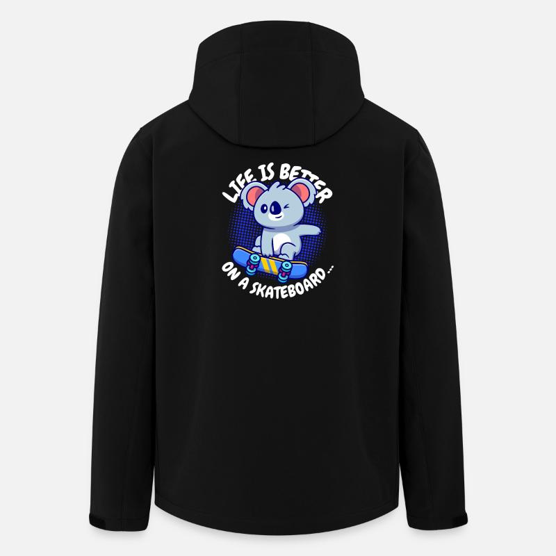 Koala Skateboard Joie de vivre - Men’s Recycled Softshell Jacket by Stanley/Stella - black