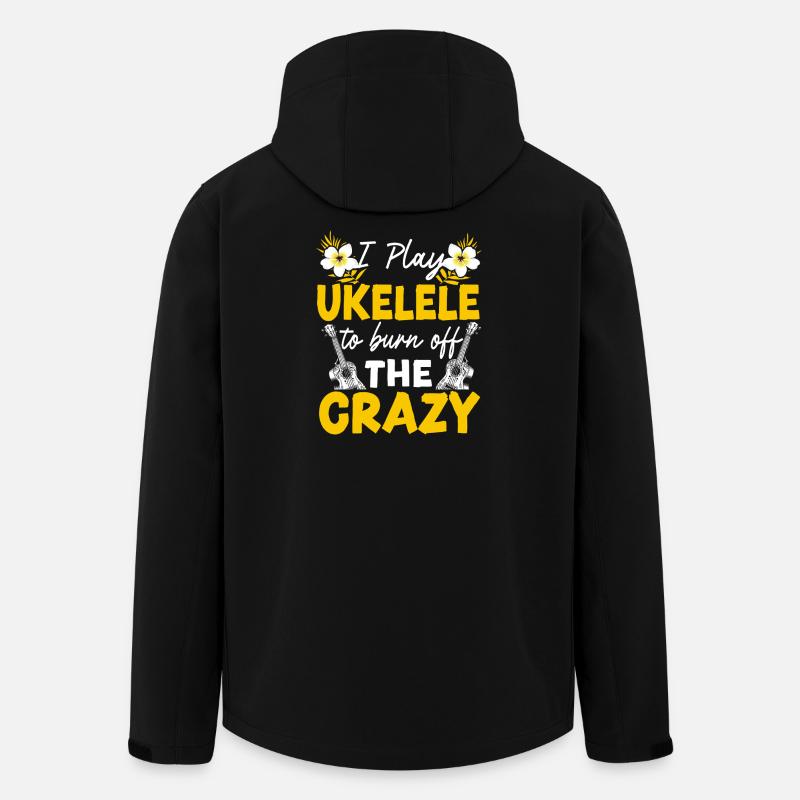 Hawaiian Ukulele Uke I Play - Recycelte Männer Softshell-Jacke von Stanley/Stella - Schwarz