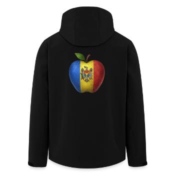 Moldavien - Recycelte Männer Softshell-Jacke von Stanley/Stella - Schwarz - Hinten - AI Model Male 185 light (185cm)