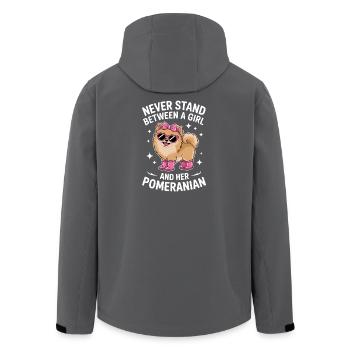 Pomeranian Sayings Funny Pomeranian Gift - Men’s Recycled Softshell Jacket by Stanley/Stella - black - Back - AI Model Male 185 light (185cm)
