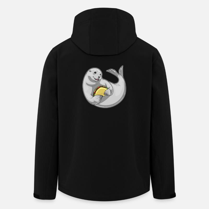 Taco des phoques - Veste softshell homme en polyester recyclé Stanley/Stella - noir