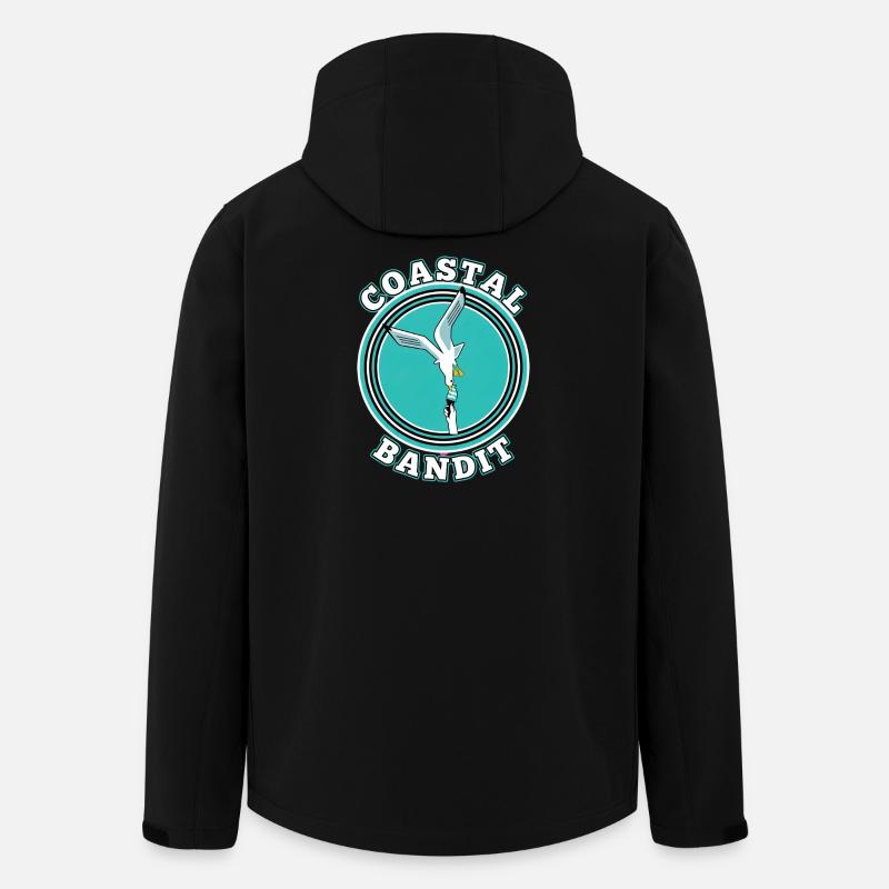 Mouette bandit côtière vole la glace - Veste softshell homme en polyester recyclé Stanley/Stella - noir
