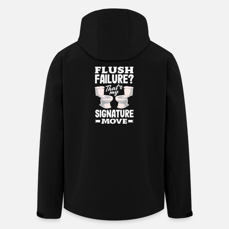 Maître du bouchon des toilettes Drôle - Veste softshell homme en polyester recyclé Stanley/Stella - noir
