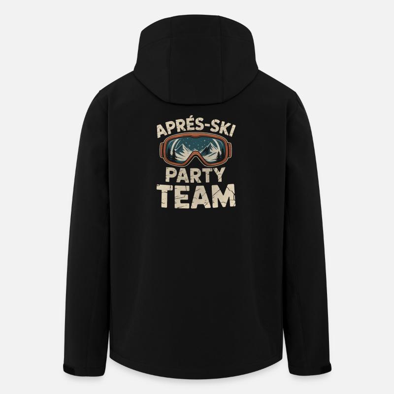 L’équipe de ski APRrès - Veste softshell homme en polyester recyclé Stanley/Stella - noir