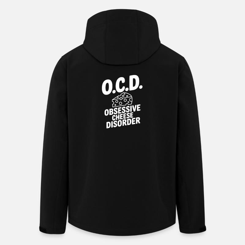 O.C.D. Obsessive Cheese Disorder - Men’s Recycled Softshell Jacket by Stanley/Stella - black
