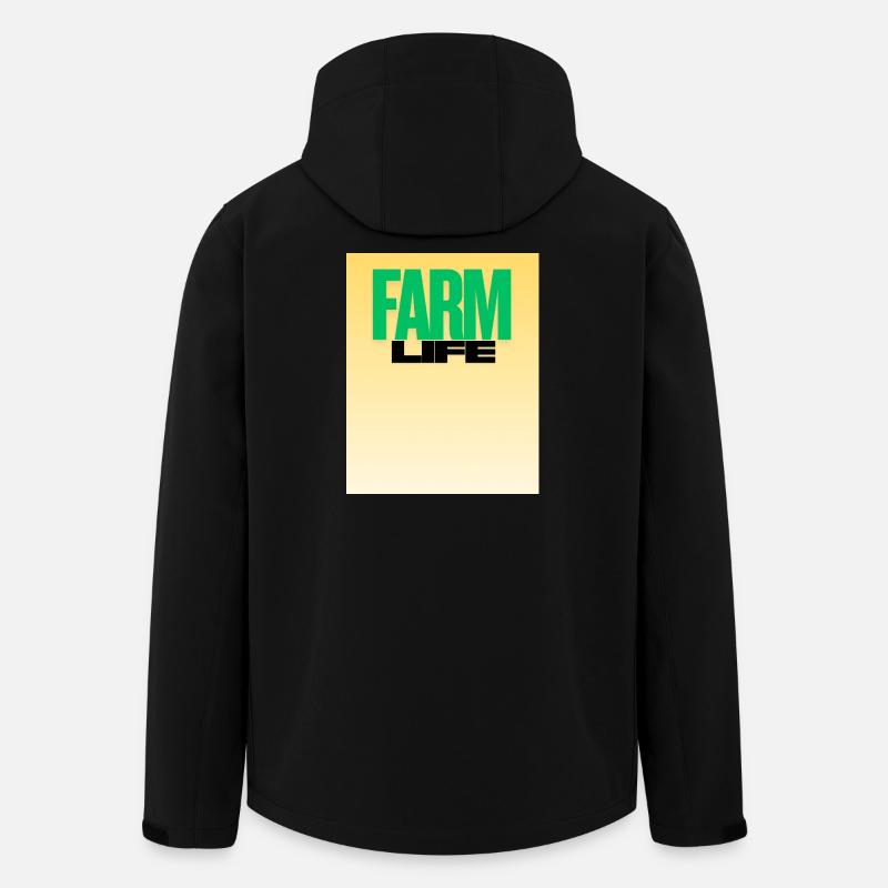 Farm Life Fette Typografie - Recycelte Männer Softshell-Jacke von Stanley/Stella - Schwarz