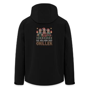 The Holy Three Grillers Fun - Men’s Recycled Softshell Jacket by Stanley/Stella - black - Back - AI Model Male 185 light (185cm)