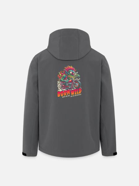 Né Monstre Moto Sauvage Neon - Veste softshell homme en polyester recyclé Stanley/Stella - noir